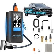 Portable Air Compressor Tire Inflator - 150PSI 6000mAh Cordless Air Pump for Car Tires, 3X Faster Inflation, LCD Display, Fit for Ford F-150 Lightning Ford 2020-2025,tire air pump