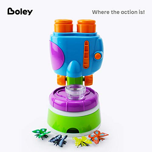 Boley My First Microscope Kit - Stem Science Learning Microscope For Kids With Binocular Viewer And Realistic Butterfly Toys - Educational Beginners Set For Toddler And Preschool Aged Children #TOP5
