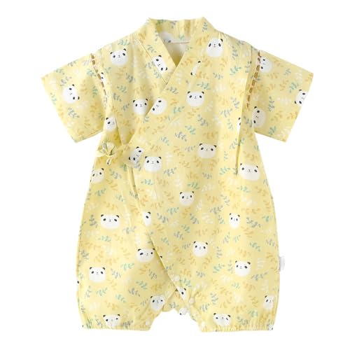 Image of Baby Japanese Kimono Robe Cotton Infant Comfy Loose Romper