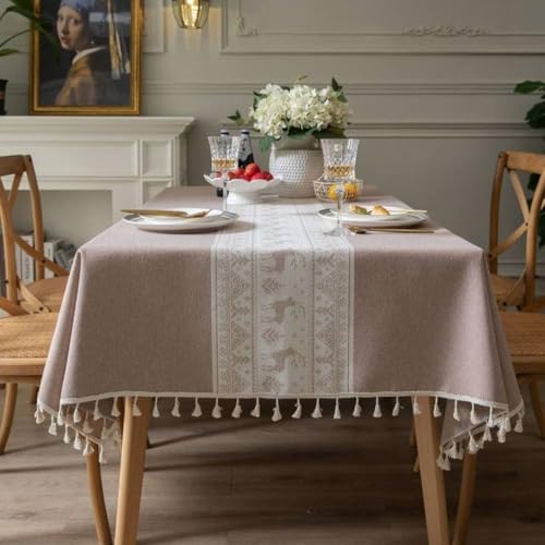 Nappe géométrique élan pour table à manger et repas de fête