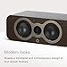 Q Acoustics 3090c Center Speaker Pin Oak - 2-Way Reflex Enclosure Type, 2 x 4 Mid/Bass Driver, 1 x 0.9 Tweeter - Active Speakers/HiFi Speakers for Home Theater Sound System