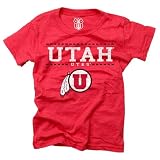 Wes and Willy NCAA Girls S/S Blended Tee,Utah Utes,14,Cherry