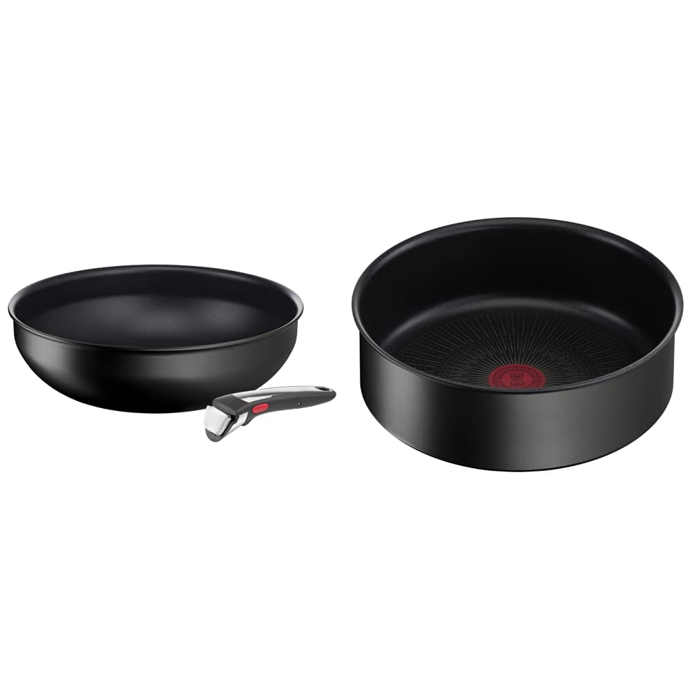 Tefal Ingenio Lot 2 Pièces Sauteuse 28 Cm + Poignée + Sauteuse 24 Cm Eco Resist - Induction Antiadhésif