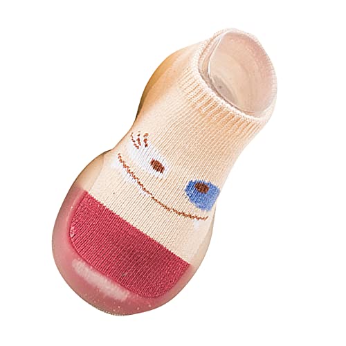 EMAlusher Niños Niñas Zapatillas de bebé Zapatos de verano dibujos animados niños pequeños Prewalker Calcetines Zapatos de bebé Azul, rojo, 22 EU Cover