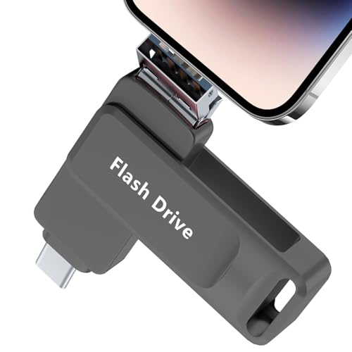 【アプリ不要256GB】Phone用USBメモリ ios/USB/Type-C対応 スマホ写真保存 データバックアップ 外付けストレージ 全Phone/Android/PC対応