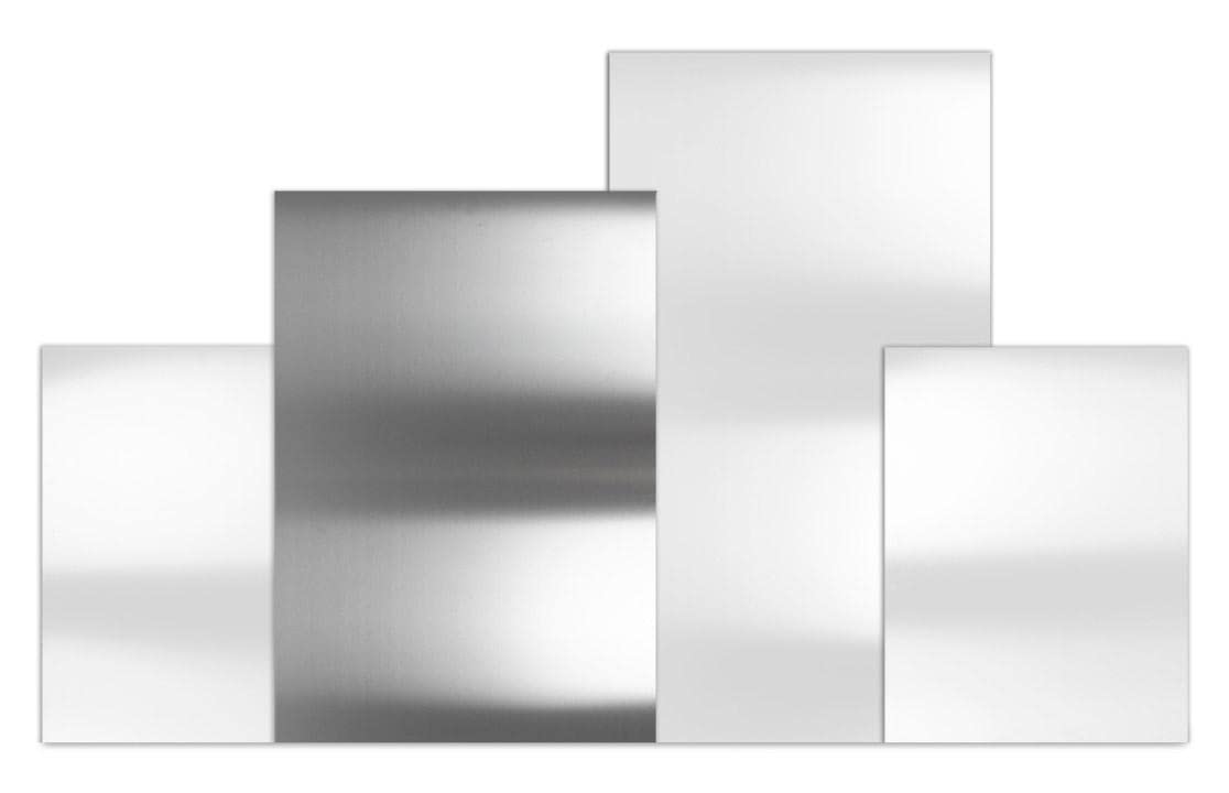 Plan - Tabla de cortar de acero inoxidable Aisi 304 Dimensiones 80 x 55,5 x 2,5 cm con patas antideslizantes
