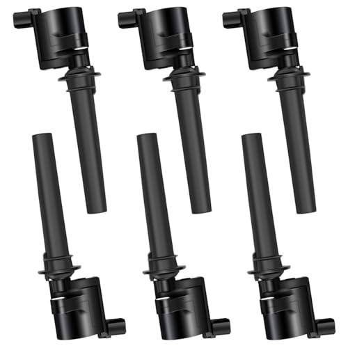 Image of MAS Set of 6 Ignition Coils Pack Compatible with 2000-2011 Ford Taurus Escape Five Hundred Free Style Mzda Tribute Mercury Mariner Sable 3.0L V6 Replacement for 5C1449 DG500 FD502 DG513 C1458
