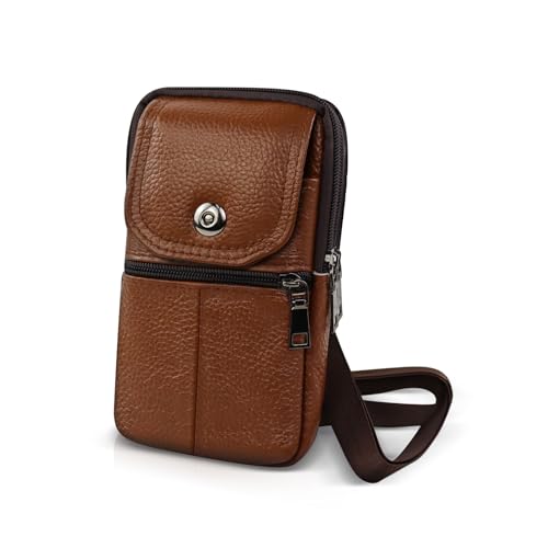 Sac à bandoulière homme en cuir synthétique noir avec bandoulière réglable amovible petit format