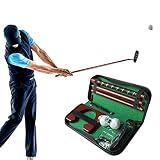 Hudhowks Juego de Putter de Golf extraíble,Putters de Golf de Caoba para golfistas diestros y Zurdos - Mini Putter de Golf para niños, jóvenes y Adultos...