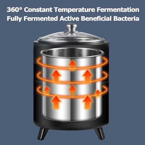 Yogurt Maker 8L/12L - Fermentation Machine with Timer & Temperature Control, 360° Constant Temp for Homemade Yogurt, Natto, Rice Wine, Easy to Use, BPA-Free