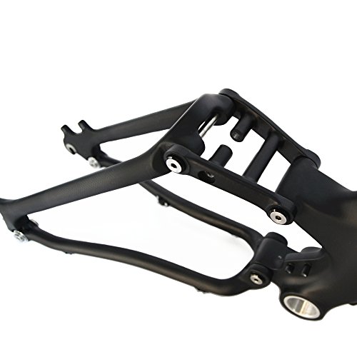 Bero Downhill Dual Suspension 3K Carbon Fiber Mountain Bike Frame Dw-Link 26-Inch Matte All Black Unibody Internal Cable Routing T800 Ultralight 18-Inch Mtb Frame #TOP4