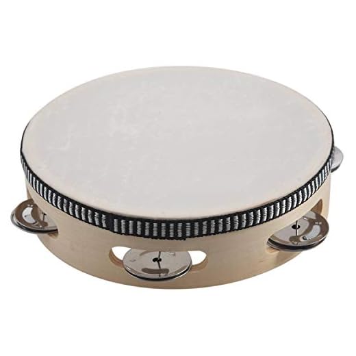 Pmandgk Tamborine Tamborine - Tambor redondo de percusión para KTV Party
