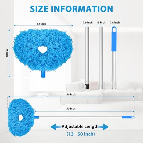 Nettoyeur de ventilateur de plafond duster extensible réutilisable avec manche - 6