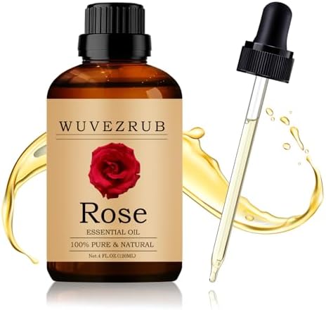 Rose Essential Oil 120ML - 100% Pure and Natural Oils for Aromatherapy Diffuser - 4 Fl Oz/Rose