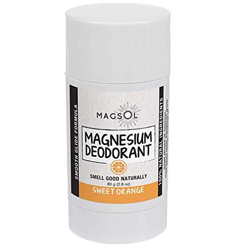 MagSol Organics Magnesium Deodorant 2.8 oz (80 g) (Orange Citrus) - Oblong Container