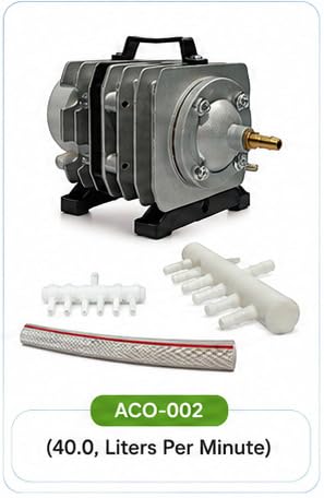 Image of Air Pump /Oxygen Pump, for Aquarium Hydroponics, Fish Tank, Fish Farming Biofloc, Air Pump, Bubbler, Pond Aerator (3.2, Liters Per Minute)