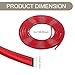 HABNVUON 16.4Ft Cuttable Automotive Trim Strip, Door Trim Molding, Flexible Self Adhesive Auto Molding Line, Car Accessories Anti-Scratch Body Side Decorative Lines for Window Door Bumper (Red)