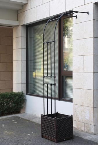 Krata łukowa ogrodowa do roślin pnących, trwała metalowa konstrukcja poprawia piękno ogrodu, idealna dekoracja zewnętrzna dla miłośników roślin, solidne wsparcie dla wzrostu