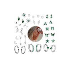 Silver Color-Green CZ Set