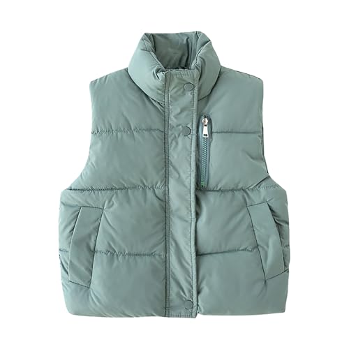 Generisch Niños Niño Bebé Niños Invierno Chaqueta sin Mangas Cremallera Niños Abrigo Ropa Outwear Chaquetas Niño 152, verde, 2-3 años
