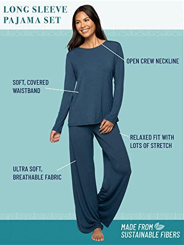 Vanity Fair Women's Beyond Comfort Modal Pajama Set (Short & Long, Long Sleeve-Black, Medium #TOP1