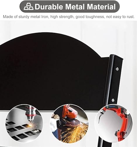 Revistero de piso resistente de metal negro con estructura plegable 4