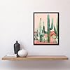 Artery8 Saguaro Cactus Pink Mexican Desert Landscape Living Room Art Print Framed Poster Wall Decor 12x16 inch #3
