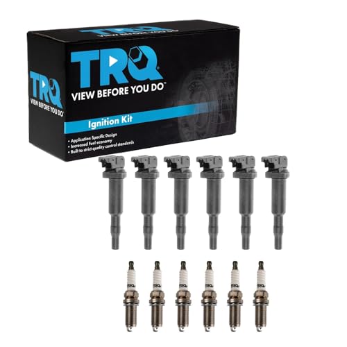 TRQ Ignition Coil & Spark Plug Kit Iridium 12 Piece Compatible with 2010-2013 BMW 128i 328i 328xi 2010-2011 528i 528xi 2010-2012 X3 2010 X5 2010-2011 Z4 by TRQ - Used condition - US$53.20