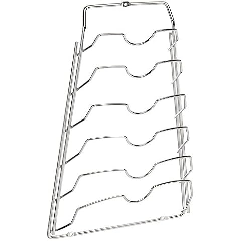 Organize It All Wall Cabinet Door Mounted Pot Lid Rack Cover