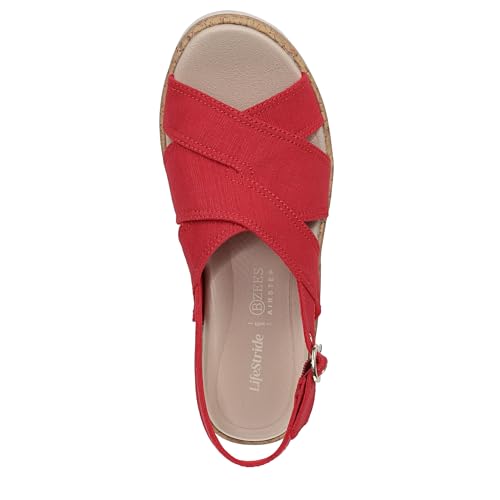 LifeStride Women's Rye Wedge Sandal Fire Red 8 W by LifeStride - Used condition - Image 7