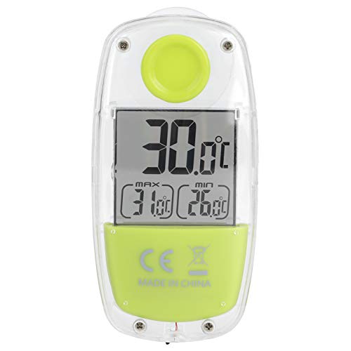 Alvinlite Thermometer, Solar Window Suction Cup Mini LCD Electronic Digital Display Thermometer Thermometer Household Goods