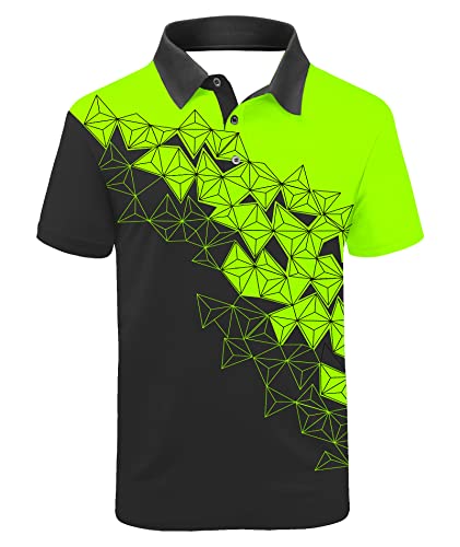 Zity Golf Polo Shirts For Men Short Sleeve Athletic Tennis T-Shirt 066C-Blackredblackgreen M #TOP4