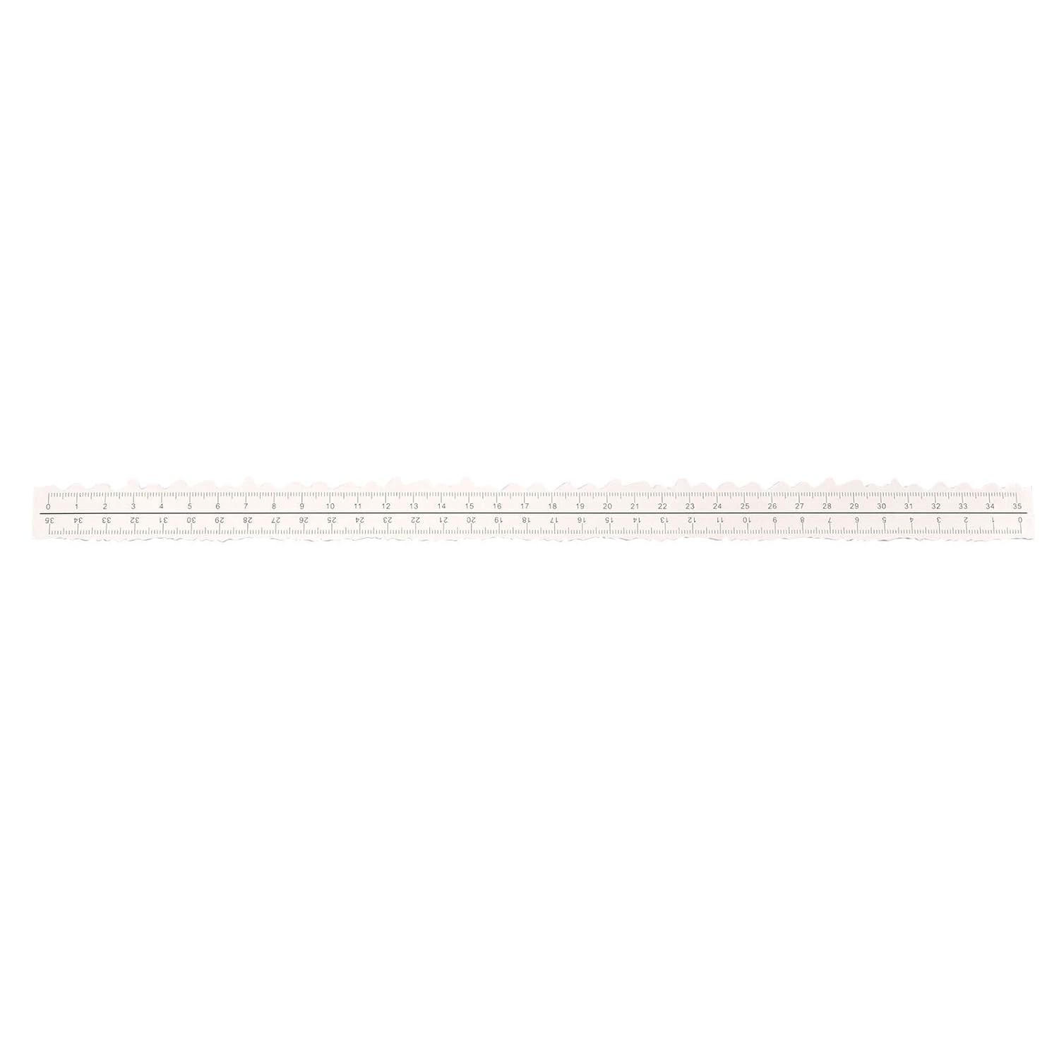 Vaessen Creative Paper Tearing Ruler, 35 cm, Aluminium, Ideal for Scrapbooking, Silver