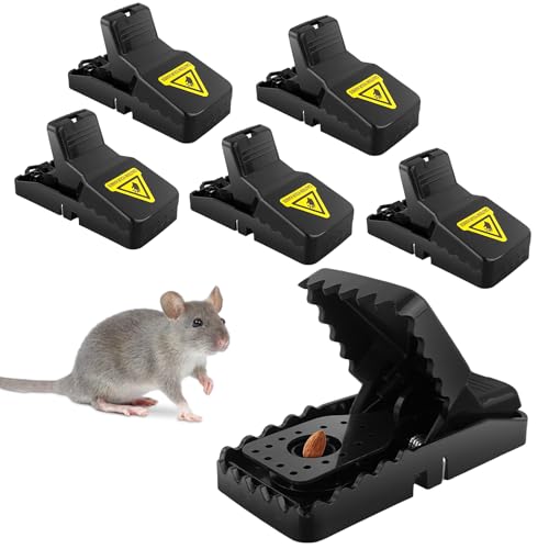 6 Piezas Trampa para Ratas,de Golpe Reutilizables,Trampa para Ratones Extremadamente eficaz, para Uso doméstico y Exterior,Trampa para Ratas para Ratas Ideal para el hogar, la Cocina y el jardín