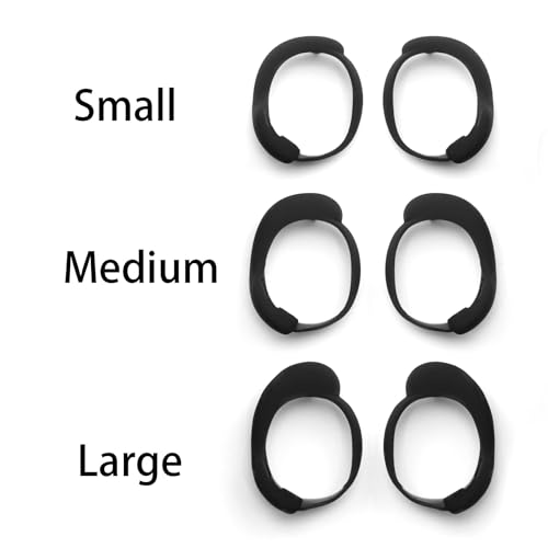 Puntas de oreja de reemplazo para Bose QuietComfort Ultra 1 y 2, cubiertas antideslizantes de silicona para alas de auriculares, 3 pares de bandas de estabilidad (negro, surtido S/M/L) miniatura 4
