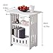Side Table Night Stand, 3-Tier Narrow End Table with Display Shelf for Living Room Bedroom, White PVC Sofa Table, 32x22x40 cm, Lightweight & for Easy Assembly(Double Levels)