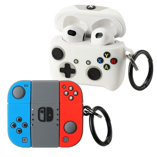 Image of [2Pack] Gedicht for Airpods 3rd Generation Case, Funny 3D Cartoon Game Controller Console Design Silicone Soft Cases for Airpods 3rd Case Cover, with Keychain Kids Women Men for Airpods 3 Case