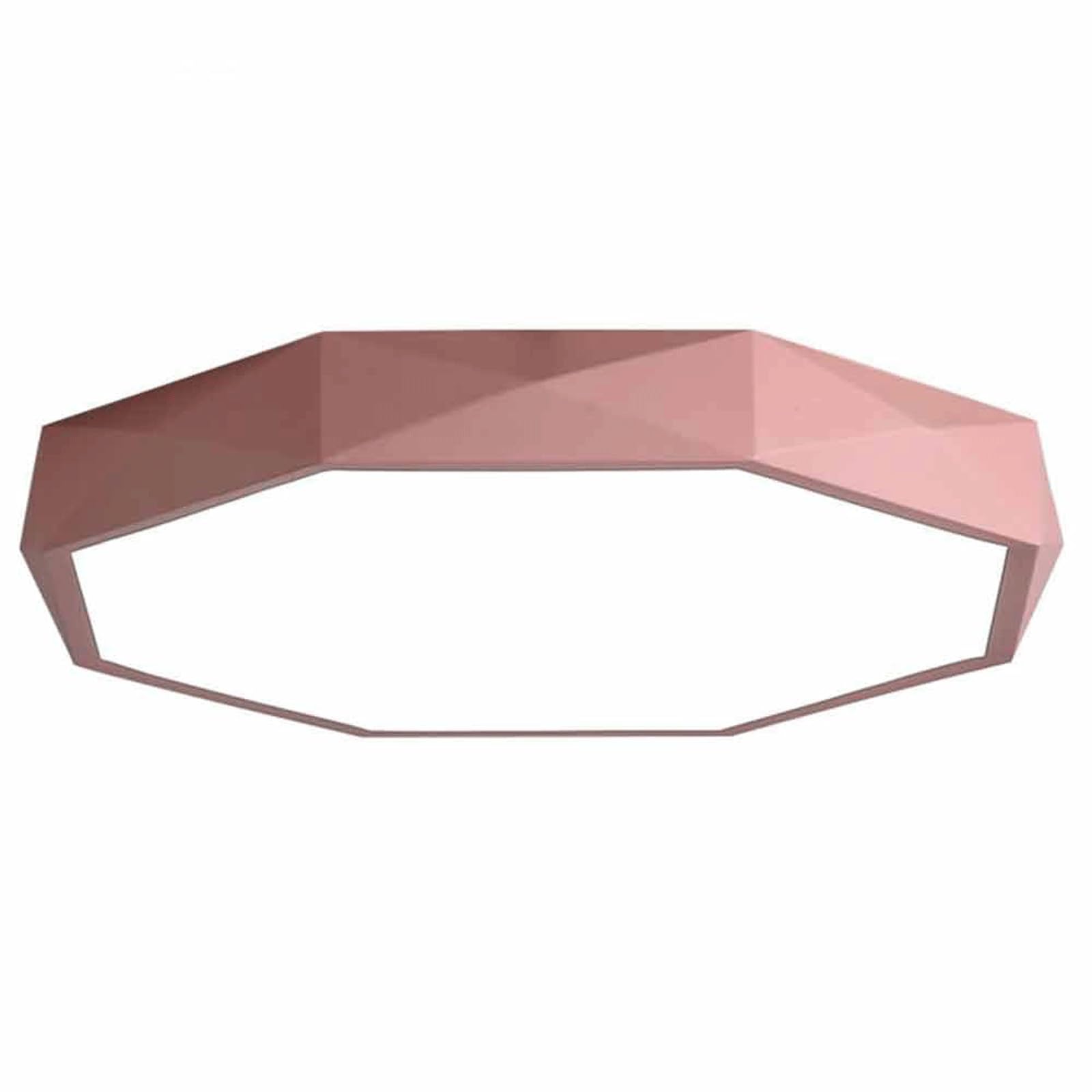 DUddTTW Octagonal Ceiling Light Fixture Dimmable Flush Mount Lighting LED Ceiling Lamp 3000K/5000K/6000K Chandelier Close to Ceiling Light(Rose,60cm/23.6in)