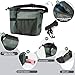 Erhalithegro Dog Treat Training Pouch with Magnetic Zipper Closure - Built-in Poop Bag Dispenser, Side Pocket for Dog Water Bottle, 3 Ways to Wear,Carry Kibble & Pet Toys (GrayishGreen)