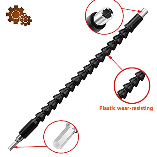 Home Diy Tools Universal Socket Wrench 7-19Mm Multi-Function Hand Tool Universal Repair Kit - With 1.9" Electric Drill Adapter, Hex Soft Screwdriver Telescopic Flexible Shaft, Screwdriver Heads #TOP3