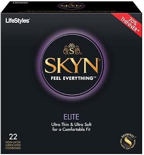 Lifestyles Skyn Elite Non-Latex Condoms, 22 Count