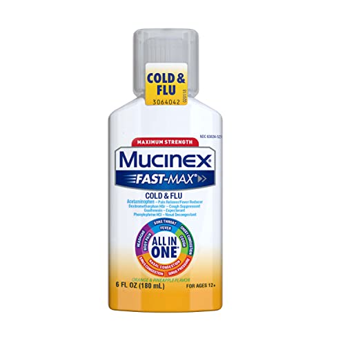 Mucinex Fast-Max Maximum Strength All-In-One Cold & Flu, Orange & Pineapple 6 Oz #TOP26