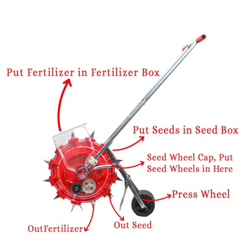 Image of OEM Agriculture 12 Big Teeth Seeder 12T | Manual Operated Seeding Machine for Various Seeds | Seed Spreader | Professional Quality Adjustable Dibbler | Seed Spreader