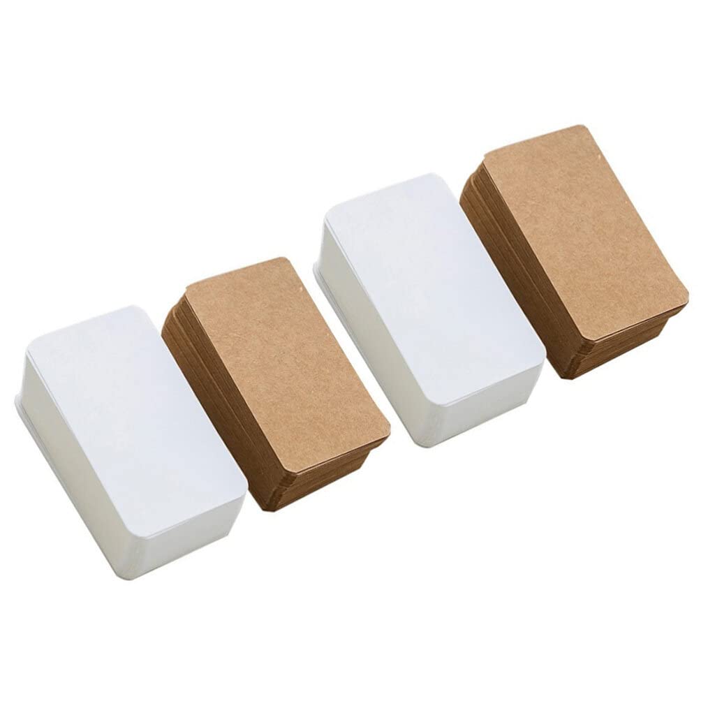 Carte Vuote per Parole 4 Confezioni 100 Pezzi, Kraft