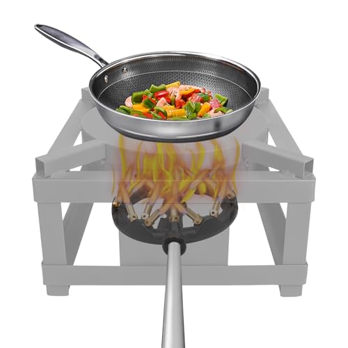 TFCFL 10/ 20/ 23/ 32 Spitzen Erdgasstrahlbrenner, runde Form, Düsenstrahl, Gusseisenkörper mit Messingspitzen für chinesische Wok- Serie, Grillen, Rührbraten-3