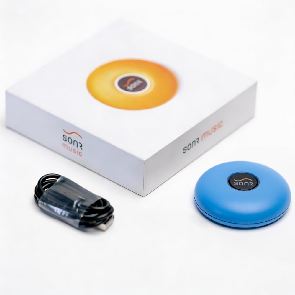 SONR Lettore musicale subacqueo aperto per nuotatori, cuffie da nuoto, lettore MP3 impermeabile a conduzione ossea, cuffie per nuoto subacqueo con Bluetooth (blu azure)