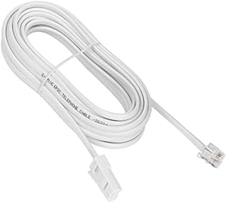 G-PLUG 3m Long BT Telephone Cable to RJ11 ADSL Modem Male  2 Wires 6P2C White Extension Lead for Landline, Modem, Fax, Dial-up, Sky