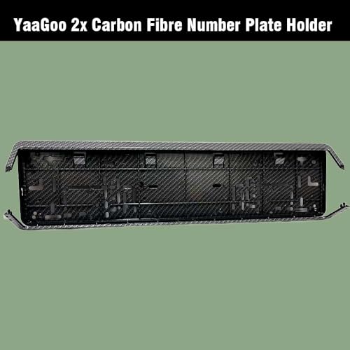 Yaagoo Number Plate Holder UK EU Car Licence Registration Plate Frame, 2X Carbon Fibre Black - Image 3
