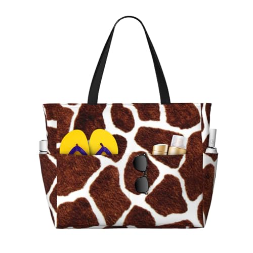 Sac de plage girafe africaine idéal pour les vacances et le soleil