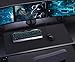 Gaming Mouse Pad, Large Desk Mouse Pad with Stitched Edges,(35.4X15.7In) Durable Non-Slip Natural Rubber Base, Waterproof Computer Keyboard Pad Mat for Esports Pros/Gamer/Desktop/Office/Home, Black
